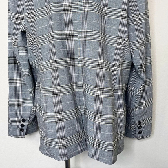 Lewit Gray Plaid Wool Blend Blazer - Picture 9 of 11